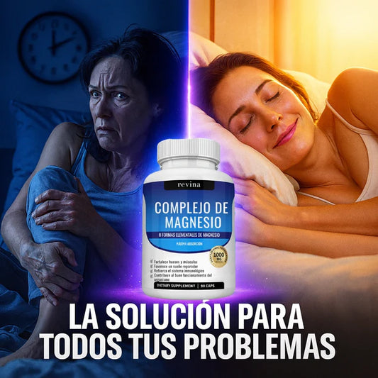 COMPLEJO DE MAGNESIO | Mejora tu sueño y reduce la hinchazon de forma natural 2x1